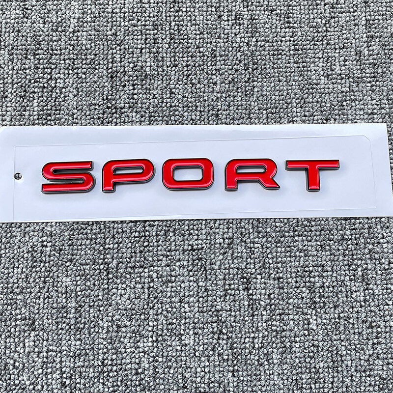 1X Black Red SPORT Tailgate Rear Trunk Badge Emblem For Range Rover Land Rover