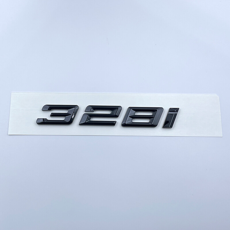 Black 328 i Number Trunk Letters Emblem Badge Sticker Fits BMW 3 Series 328i