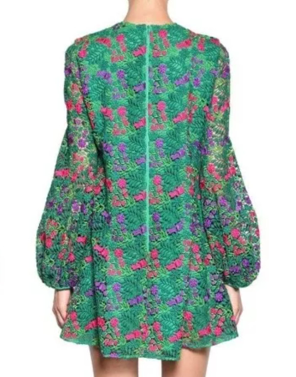 GIAMBA Collection Giambattista Valli MACRAMÉ EMBROIDERED DRESS US M/IT 44  $1380 image 8