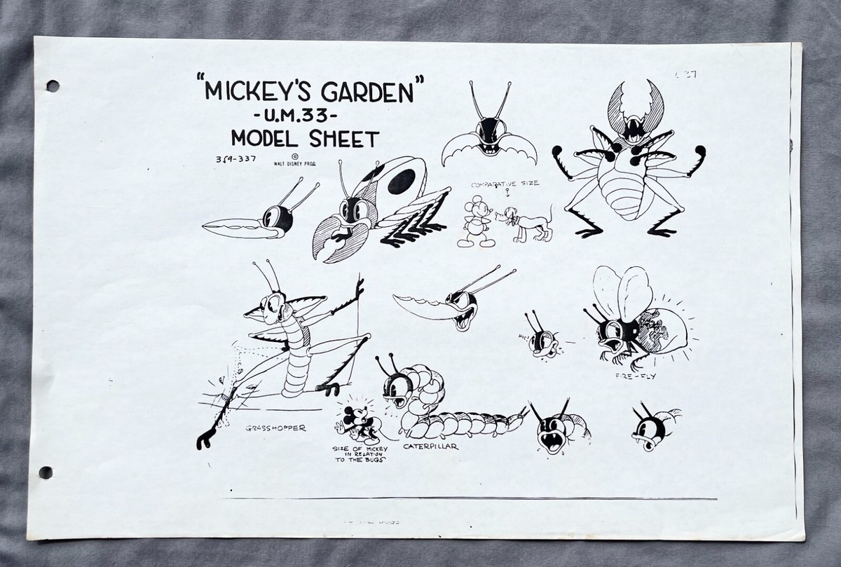 MICKEY'S GARDEN Disney Animation Model Sheet PHOTOCOPY | eBay
