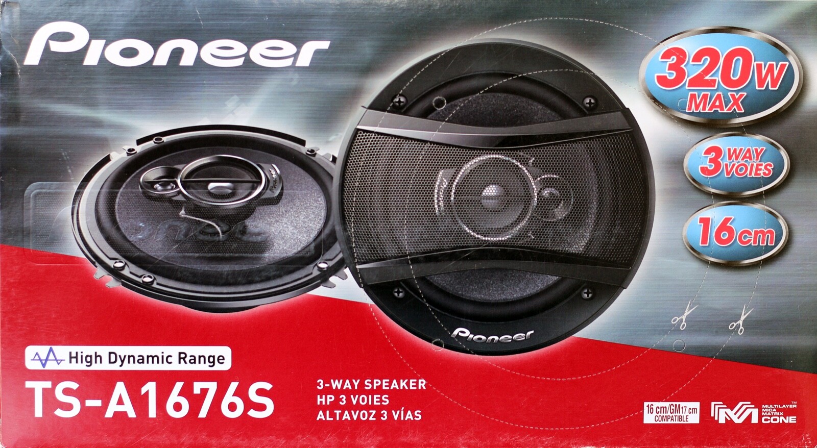 pioneer 3 way car speakers