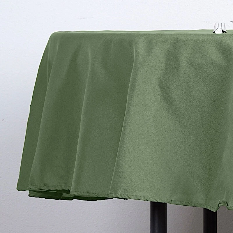 10 90" Round Polyester Tablecloths Wedding Party Table Linens Wholesale Supplies - Image 3 of 4