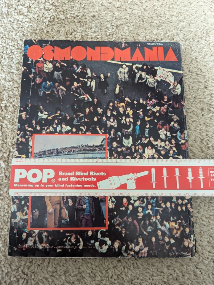 Rare Songbook/Piano Vocal 1972 73 Osmondmania Donny Osmond Good Condition 70s - Image 4 of 4
