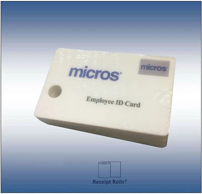 Pkg of 10 Genuine OEM Micros Oracle Magnetic Stripe Employee Swipe ID Cards