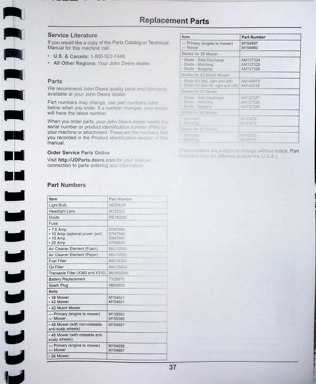 John Deere X300 X304 X310 X320 X324 X360 Lawn Tractor Owners Operators