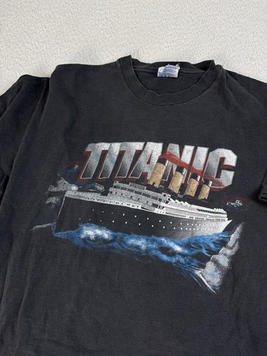Titanic Shirt L Vintage 90s 00s Leonardo Dicaprio Kate Movie Film Promo Y2k XL - Imagen 2 de 8