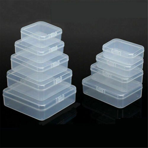1 PIEZA Caja de almacenamiento de plástico transparente caja organizadora multipropósito contenedor - Imagen 1 de 12
