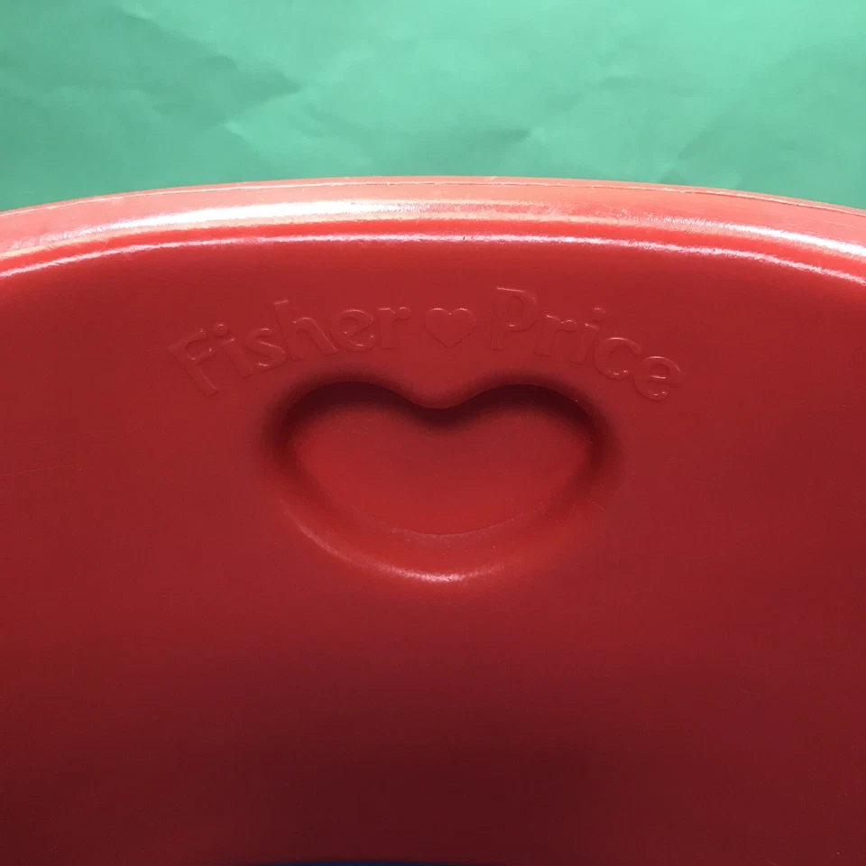 Fisher Price Grow With Me 1990 asiento elevador rojo/azul plástico elevador vintage Foto 3 de 4