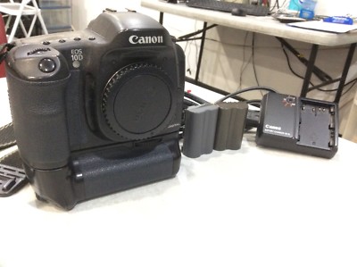 CANON EOS 10D BLACK BODY, 6.1MP, WITH 2 BATTERIES AND CHARGER | eBay