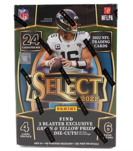2022 Panini Select Football 6-Pack Blaster Box (Green & Yellow Die-Cuts!)