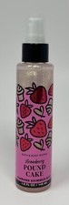 1 NEW BATH  BODY WORKS STRAWBERRY POUND CAKE DIAMOND SHIMMER MIST SPRAY 4.9 OZ