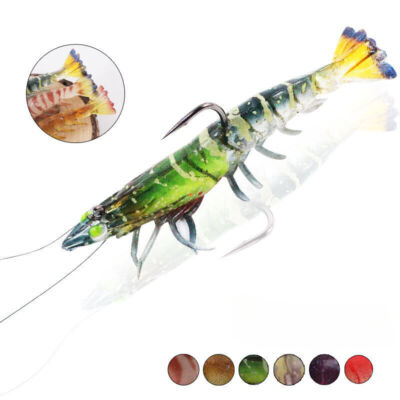 7-Pack Glow Shrimp Fishing Lures - Soft Silicone, 3.1 Inch, Luminous For Night Fishing - View #7