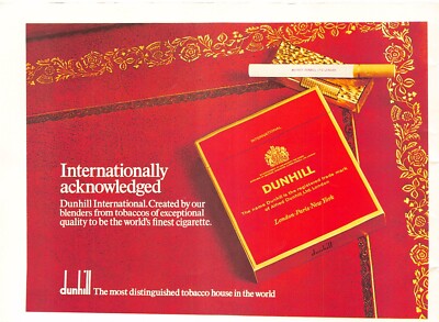 dunhill international cigarettes   Worldwide Shipping  DUNHILL INTERNATIONAL 20 CIGARETTES (100/200)