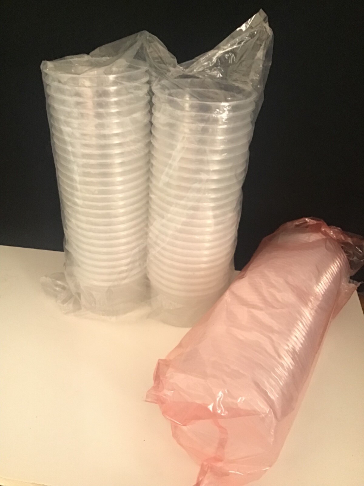 50 pieces Plastic cups with lids eBay