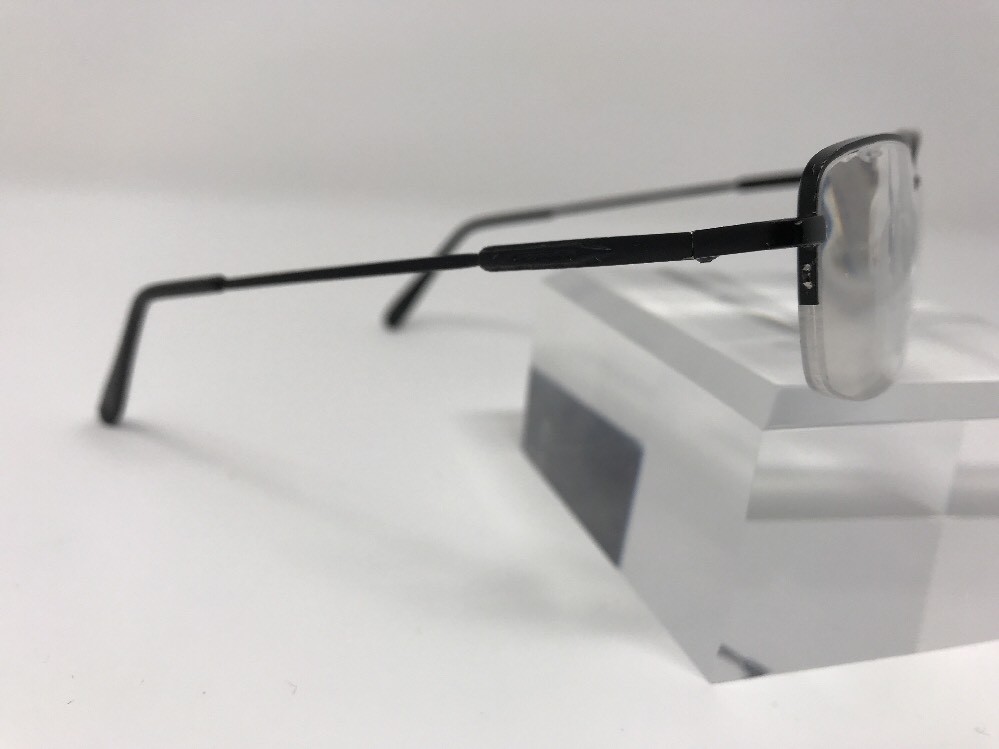 Design Optics Eyeglasses PD58 4977A 5217140 Black Half Rimless Flex