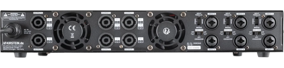 DJ PA Endstufe Verstärker Lautsprecher 3600 Watt HPF LPF 6 Kanäle XLR Class D - Bild 3 von 4
