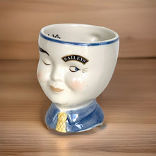 Vintage Anthropomorphic Winking Man Ceramic Mug Baileys Irish Cream