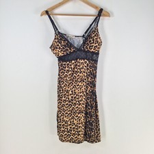Belle Vere Notte dress size S bodycon brown leopard sleeveless knee length110994