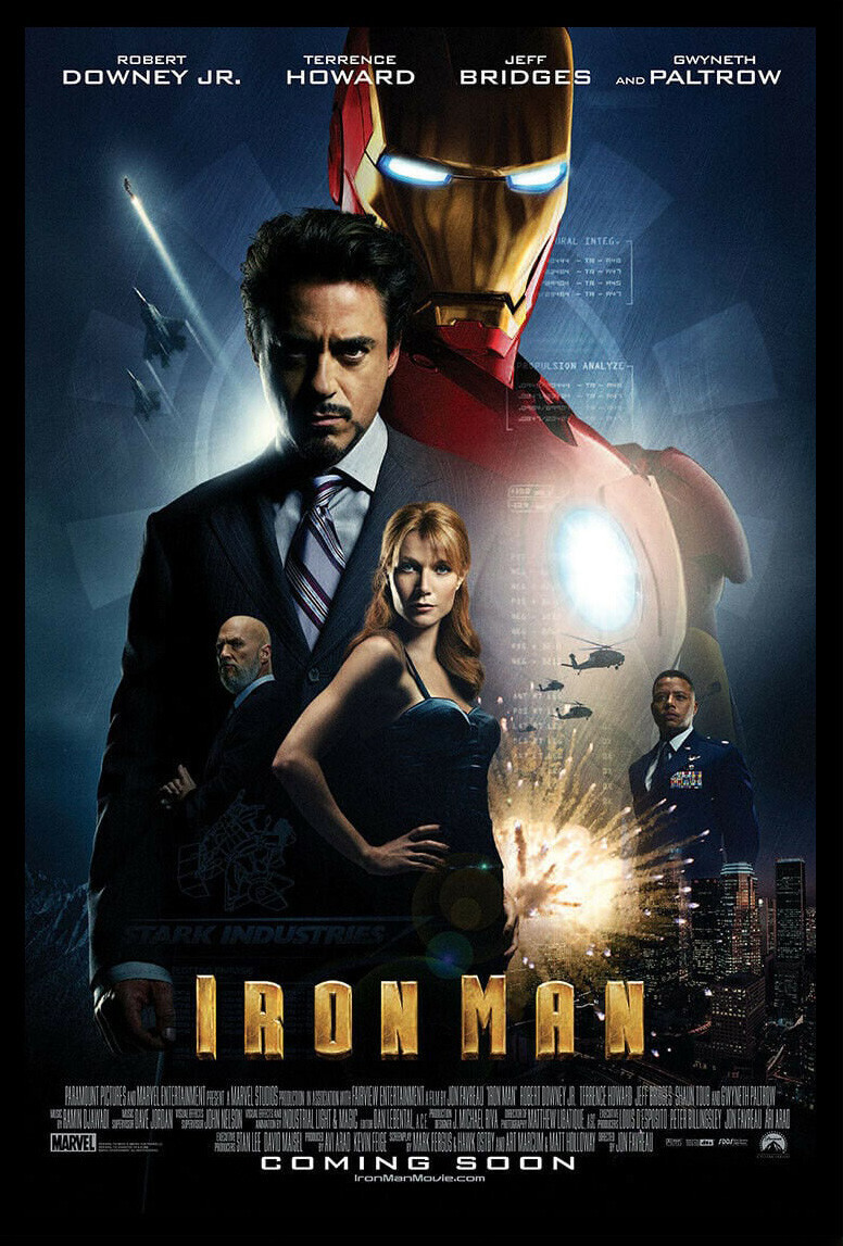 Marvel Art Print Poster Wall Decor Downey Film Tony Stark IRON MAN sci-fi Gift