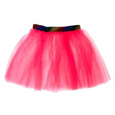 Claire's Junior Ladies Long Neon Pink Tutu Skirt Ballerina Dance Class One Size