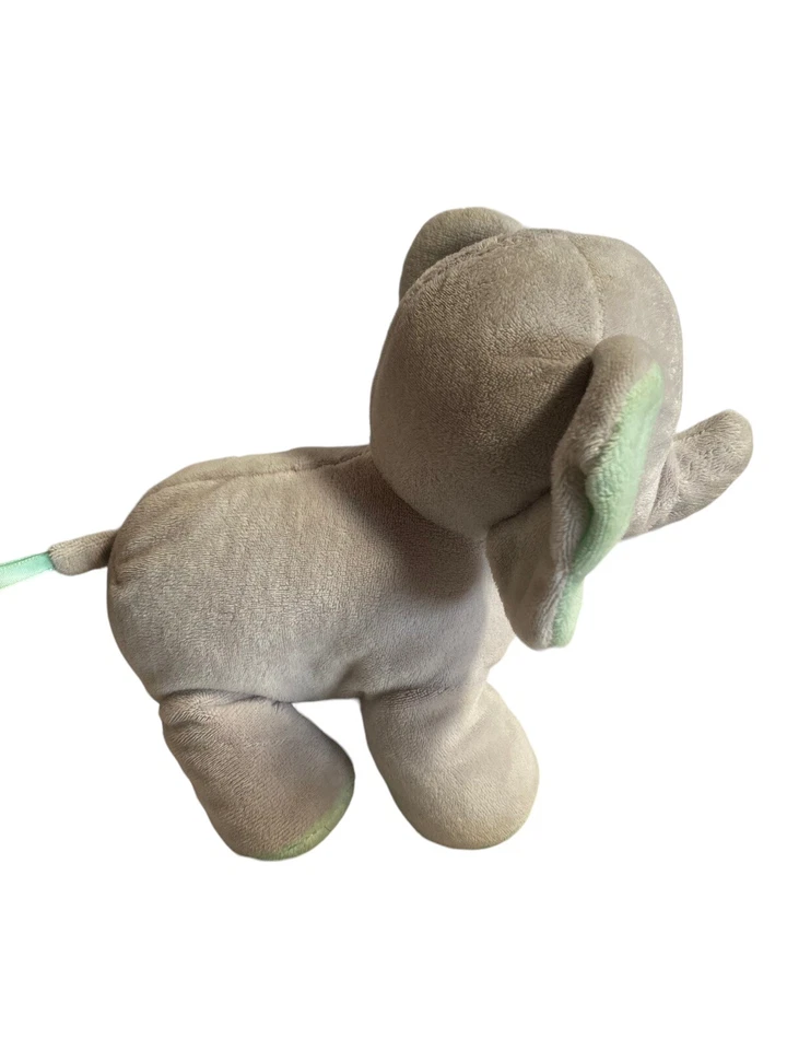 Peluche Elephant Carters niño mío gris verde menta cuerda musical en movimiento Foto 2 de 4