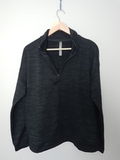 Mondetta Ladies Xl 1/4zip Brushed Popover Jacket Jacquard Black 0496 New No Tag