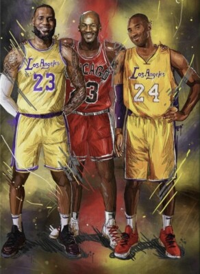 DEATH NYC世界限定100枚 NBA Jordan LeBron Kobe Jordan/Kobe/LeBron Logoman Pushes Past $1 Million as Goldin