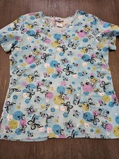 SB Scrubs Women's Scrub Top Size S With Butterfly Print