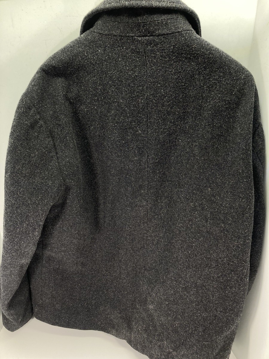 Gap Coat Jacket Men Size Large Wool Blend Full Zip Gray Quilted