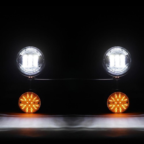 Driving Passing fog Lamp Turn Signal Light Bar Set Harley Touring Softail XL883 - Foto 8 di 11