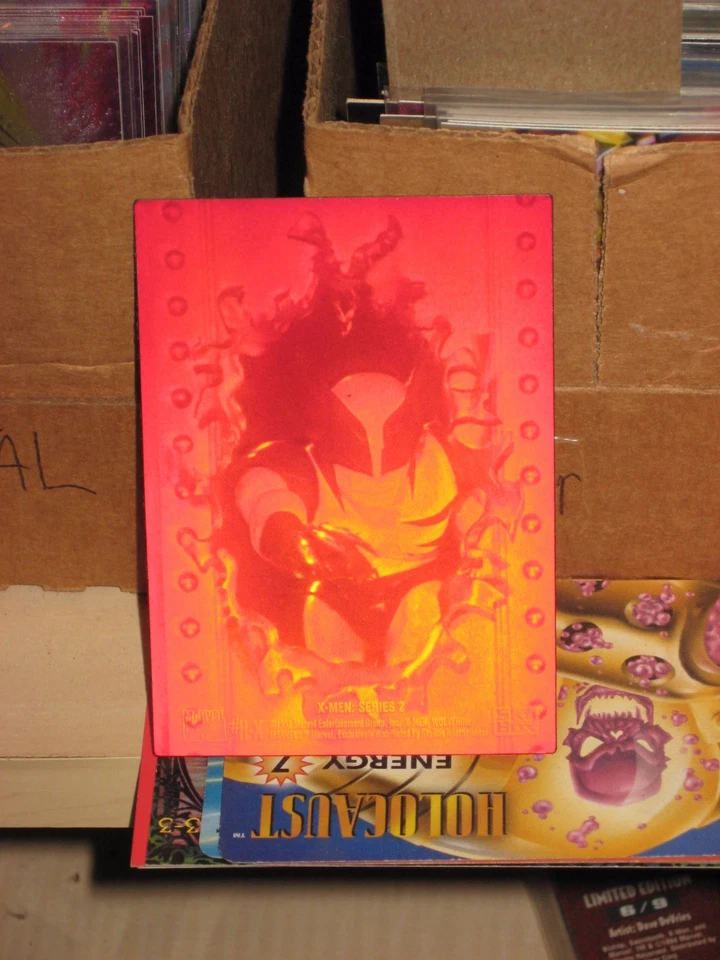 Skybox Marvel X-Men 1993 serie 2 tarjeta holograma H-X Wolverine raro Avengers Foto 2 de 4