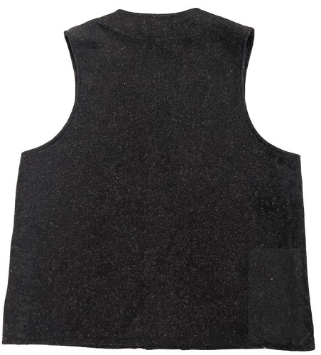 VTG Filson Mackinaw Vest Charcoal Gray Virgin Wool Button Front Style 20 Size 42 - Picture 2 of 6