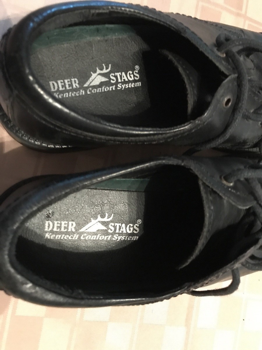 Deer Stags Lincoln Men Round Cap Toe Black Oxford Dress  display picture 3