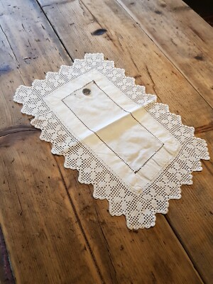 Antique Linen Lace Place Mat/dressing table cloth | eBay UK