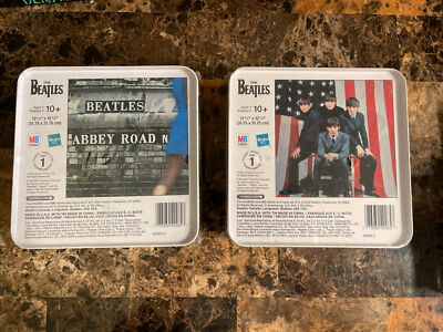 The Beatles A Hard Day's Night & Abbey Road 2-Sided Puzzle Tin