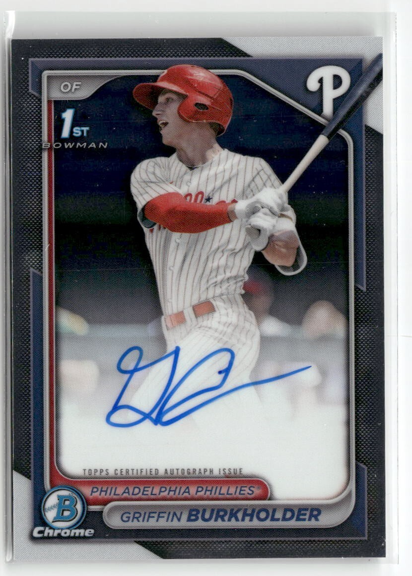 2024 Bowman Draft Chrome #CPA-GB Griffin Burkholder 1st Prospect Auto