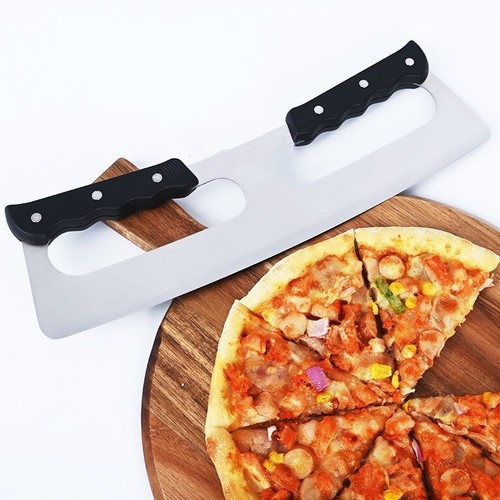 Kitchen Stainless Steel Pizza Cutter Rocker Blade Slicer 35CM +Protective Cover - Picture 3 of 9