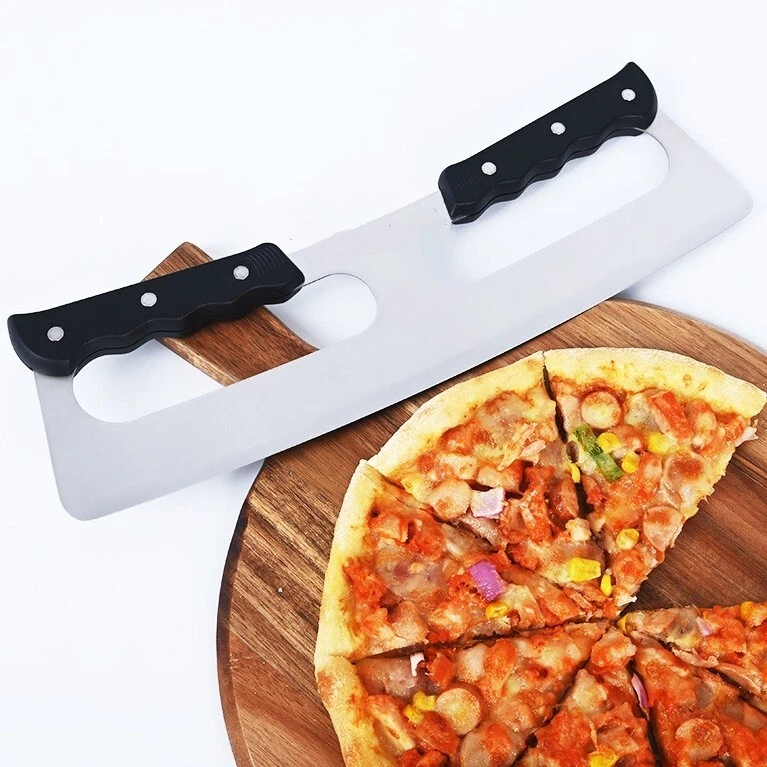 Kitchen Stainless Steel Pizza Cutter Rocker Blade Slicer 35CM +Protective Cover - image 3 of 4