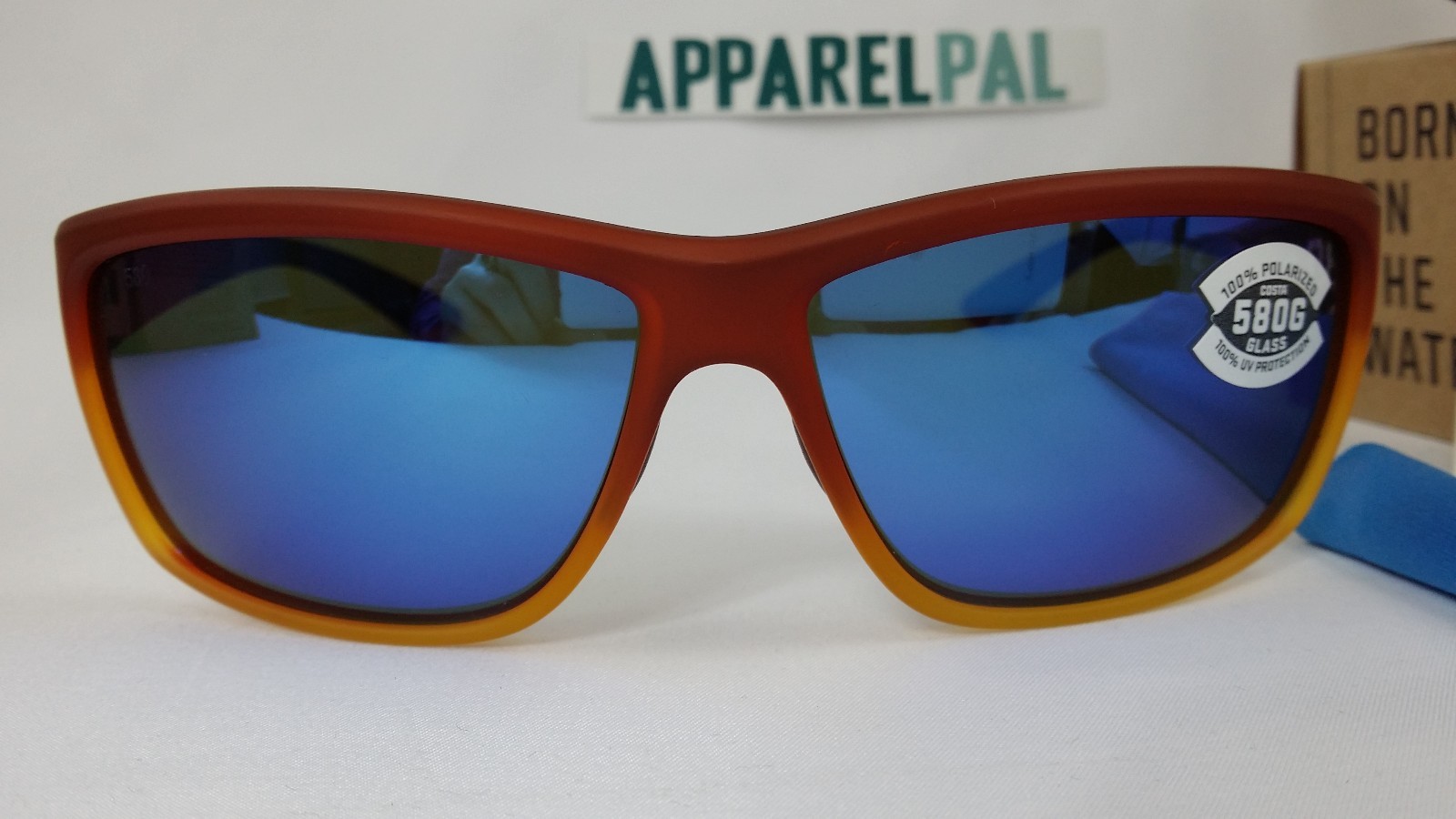 New Costa del Mar Mag Polarized Bay Polarized Mag Sunglasses Mat Sunset/Blau Mirror 580G Glass 9429a7 New Costa del Mar Mag Polarized Bay Polarized Mag Sunglasses Mat Sunset/Blau Mirror 580G Glass 9429a7