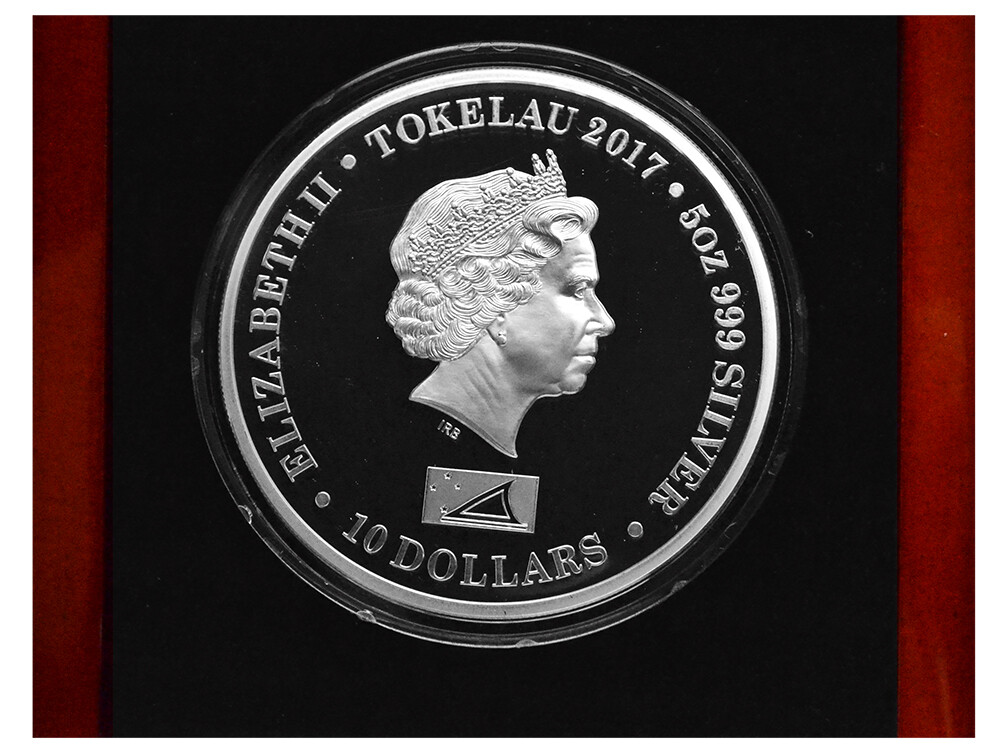 TOKELAU $10 2017 5oz. Silver Proof Diana Princess of Wales Mtg.500