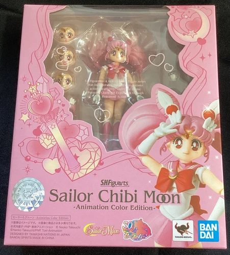 S.H. Figuarts Sailor Chibi Moon Sailor Moon Animación Color Ed. Figura nueva en caja