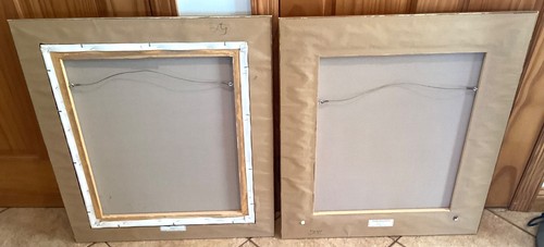 Magnificent Pair of Framed Floral Bouquet Oil Paintings Signed 25”x29” Free Ship - Picture 8 of 8