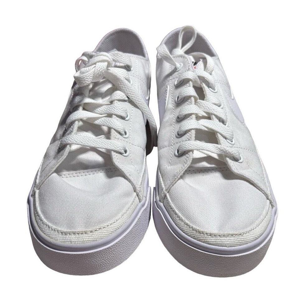 Nike Court Legacy Canvas Men's 7 White Black Low Top Sneakers CW6539