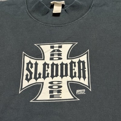 Vintage Hard Core Sledder T Shirt Mens XL Black West Coast Choppers Look Surf