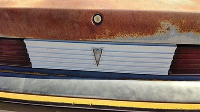 85-87 Pontiac Sunbird License Plate Trim Surround Panel 2Dr Tail Trunk Finish
