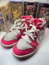 Air Jordan 1 Mid Hot Pink And White Size 12C