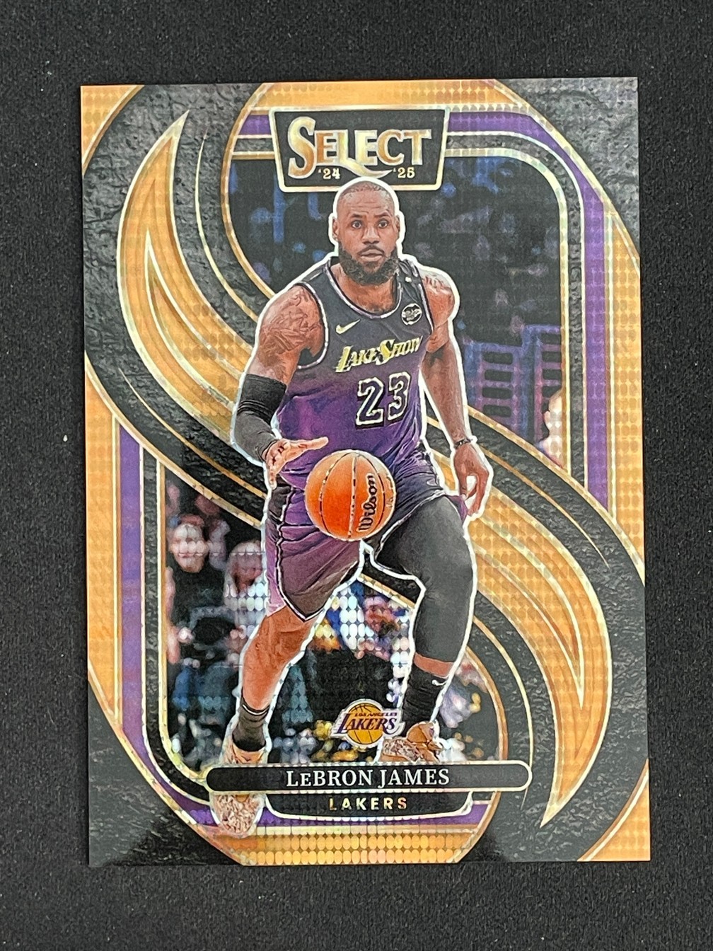 LeBron James 2024-25 Panini Select Premier Level Orange Pulsar Prizm 10/18 #111
