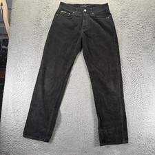 Vintage Calvin Klein Pant Mens 33x35 Black Corduroy Chino Straight Preppy Career
