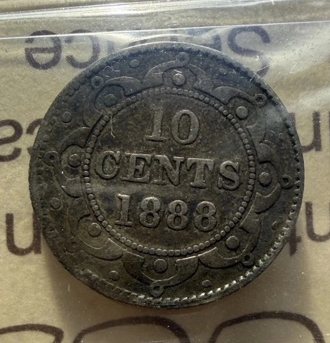 1888 10 Cents Newfoundland - VF20 ICCS 8/8