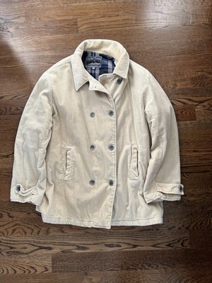 Lucky Dungarees Men s Wide Corduroy Peacoat, Made In USA, XL, Flannel Lined